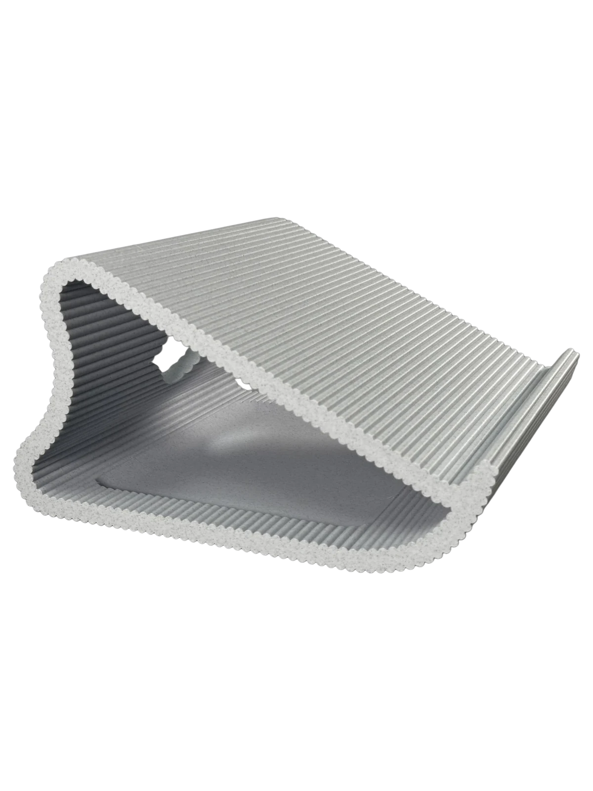 Gray marble ribbed laptop stand, speckled