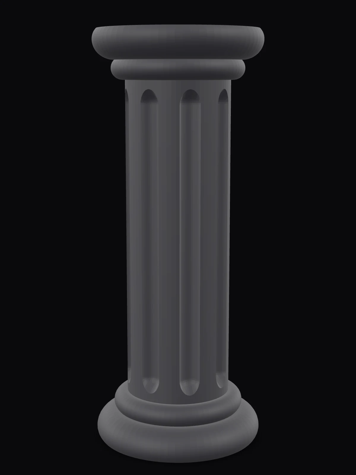 The Sixth Order pillar in raw black